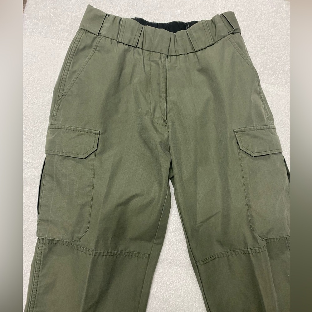 Womens Green Cargo Tactical Pants - Picture 3 of 10